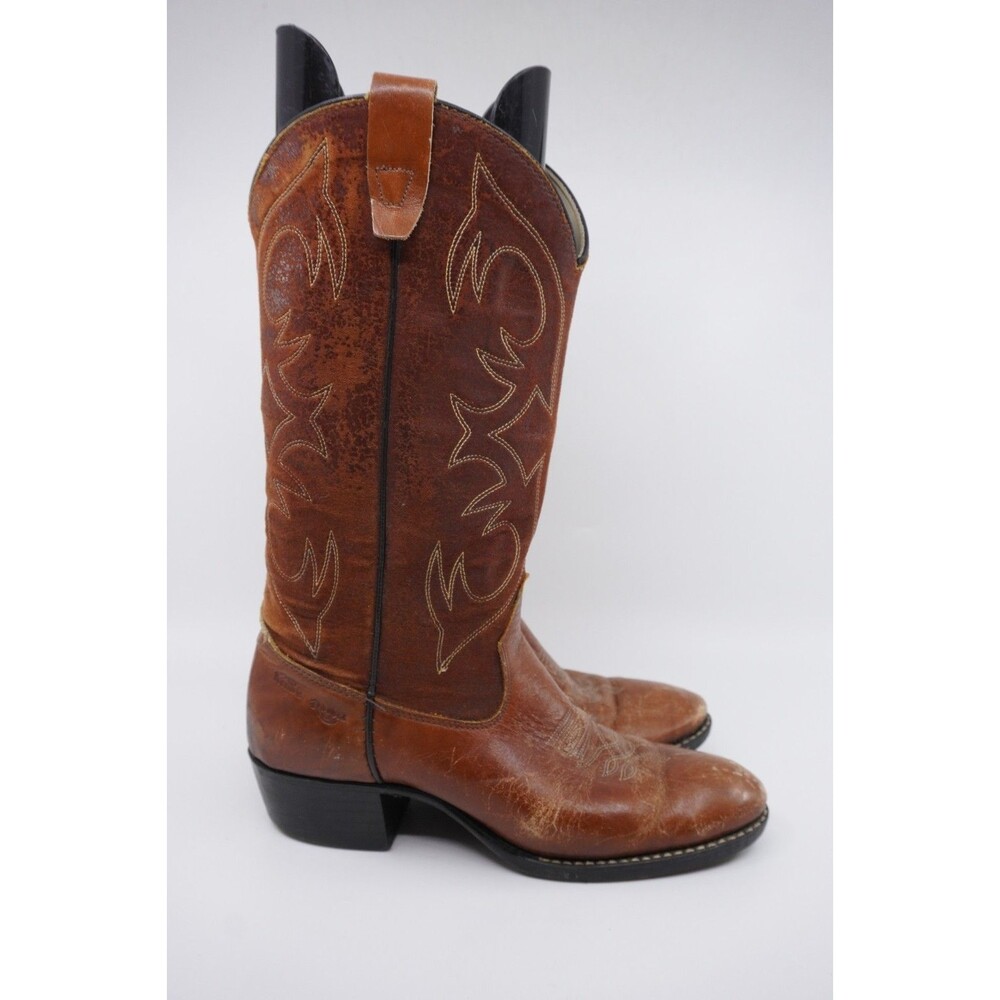 Kenny Rogers Vintage Women’s Size 5.5 D Cowboy Leather Western Boots Brown USA